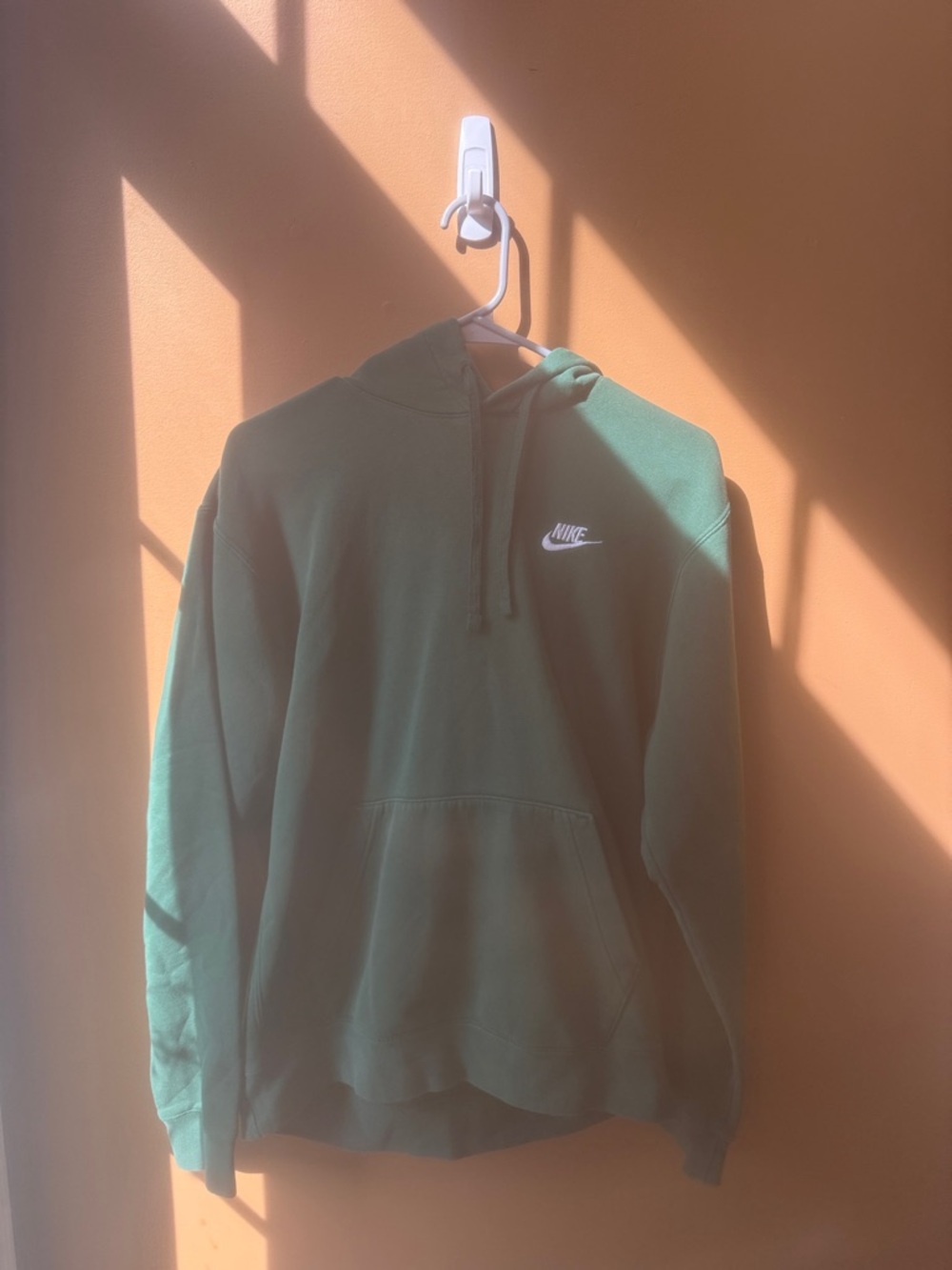 Men's Medium Tall Nike Forest Green Hoodie with White Swoosh